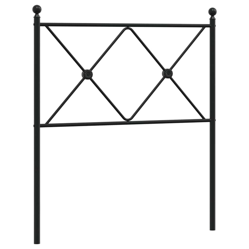 fekete fém csere fejtámla 80 cm