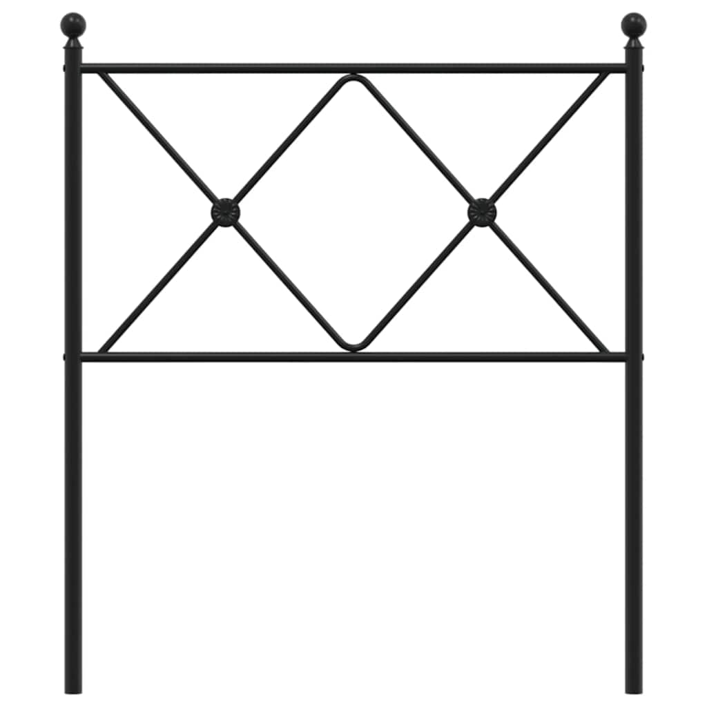 fekete fém csere fejtámla 80 cm