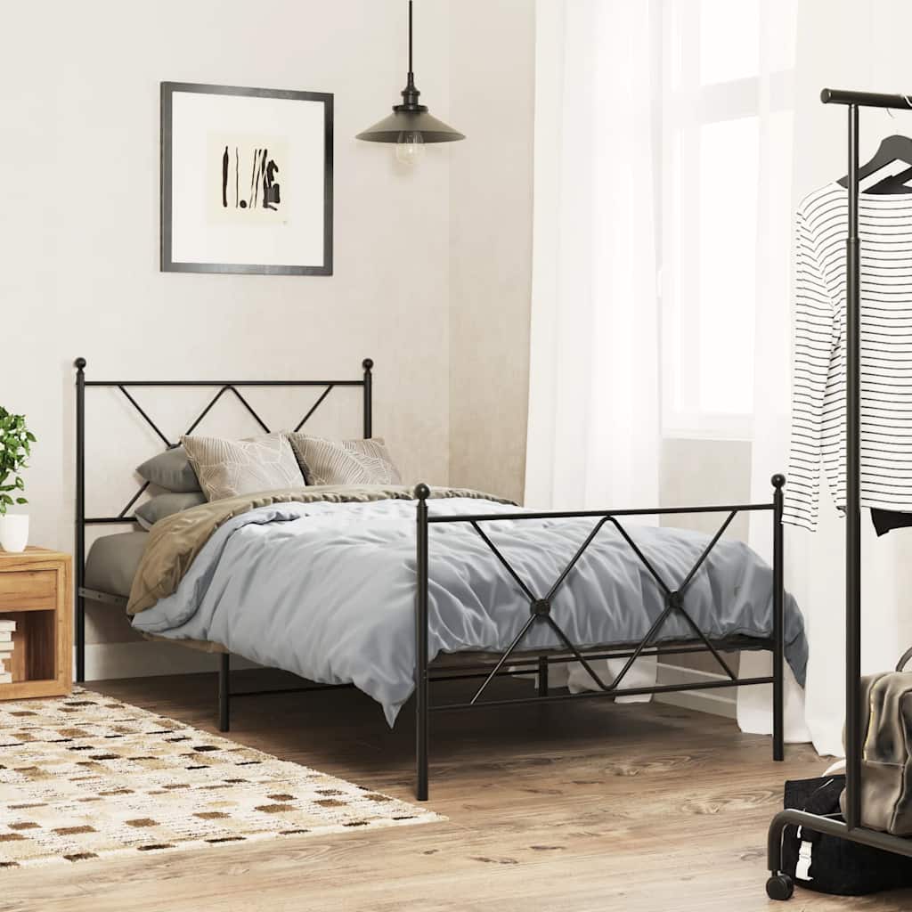 fekete fém csere fejtámla 90 cm