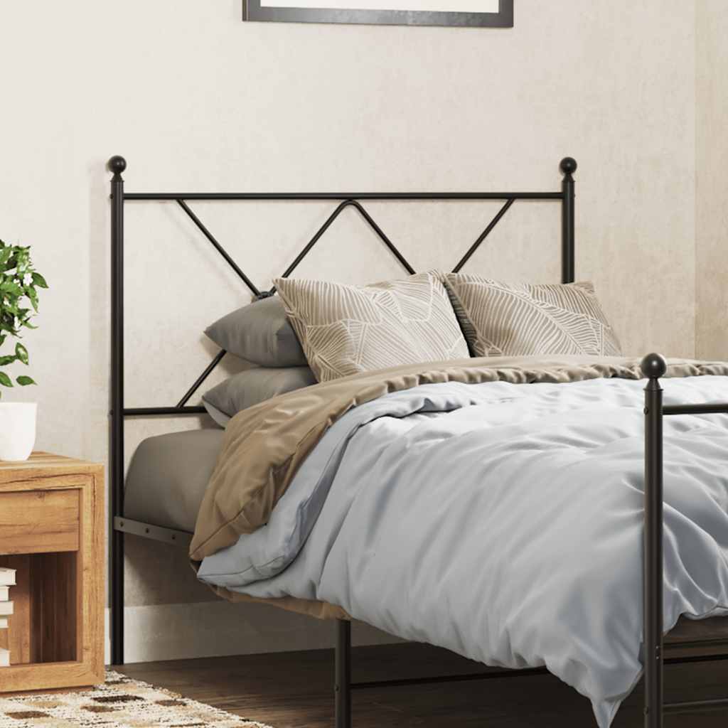 fekete fém csere fejtámla 90 cm