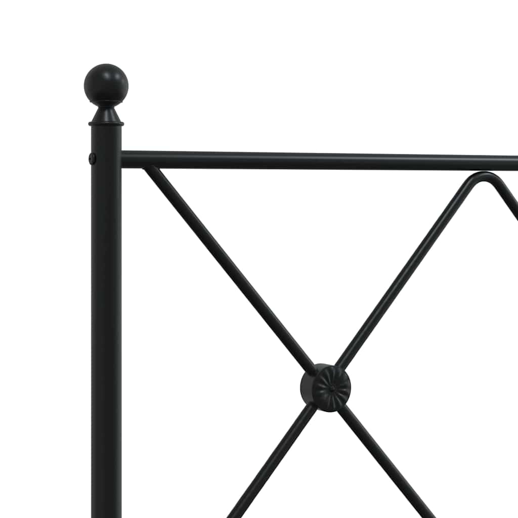 fekete fém csere fejtámla 100 cm