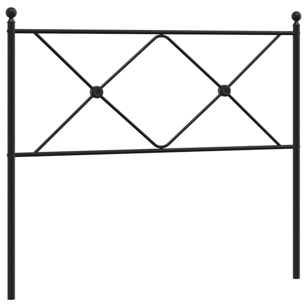 fekete fém csere fejtámla 107 cm