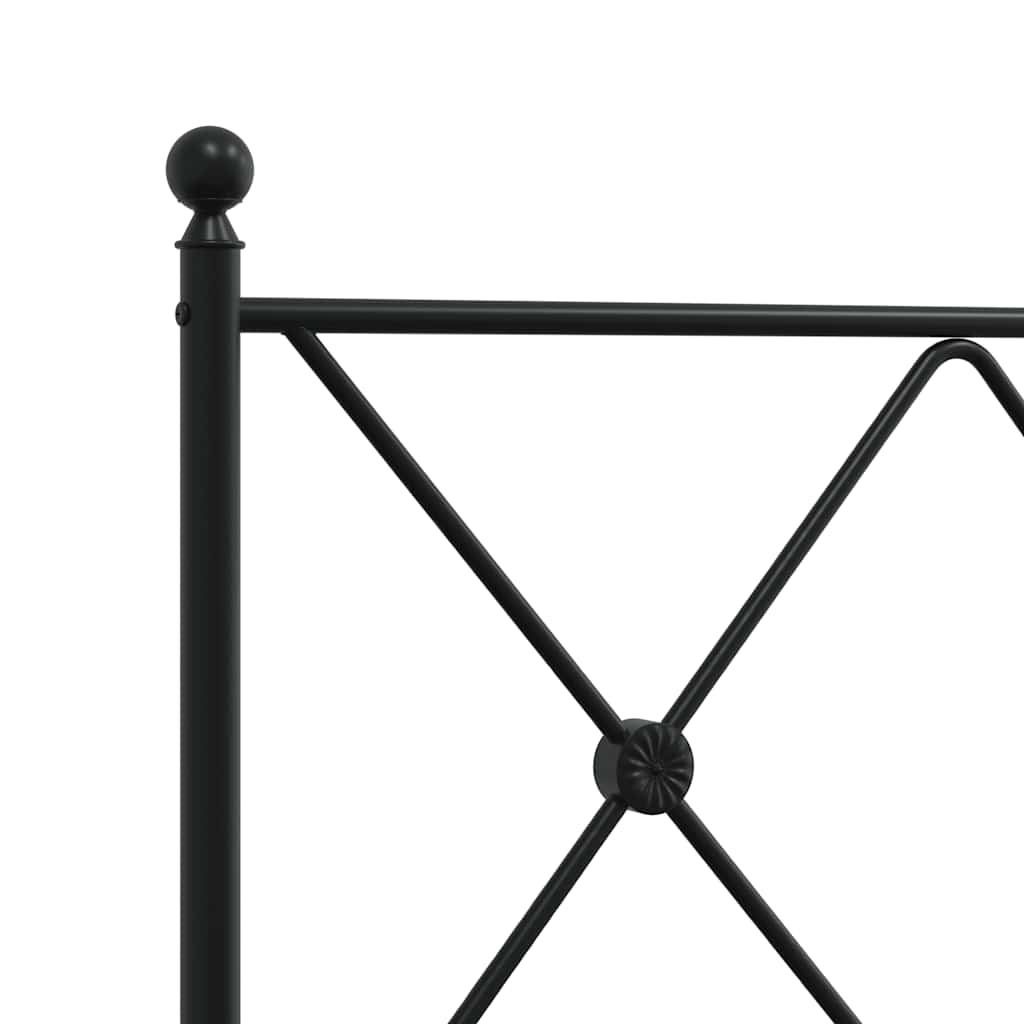 fekete fém csere fejtámla 107 cm