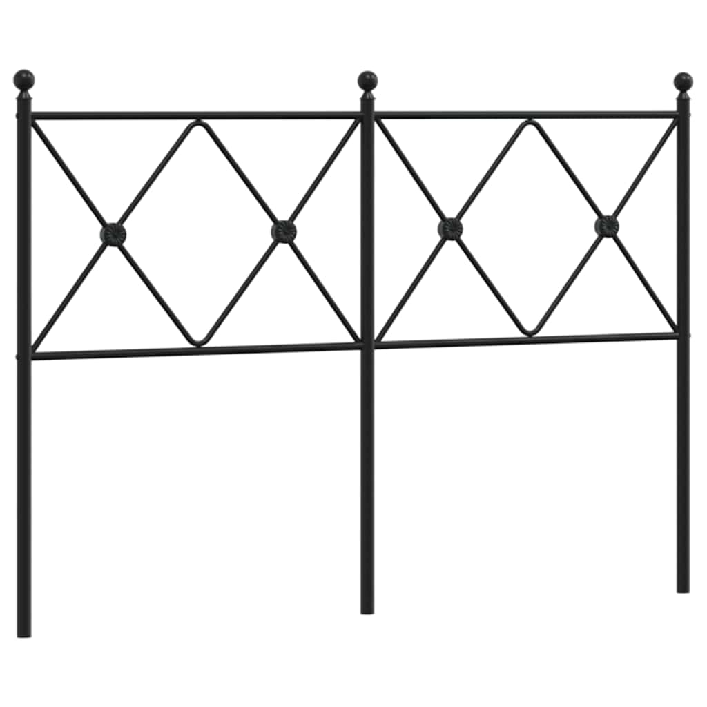 fekete fém csere fejtámla 120 cm