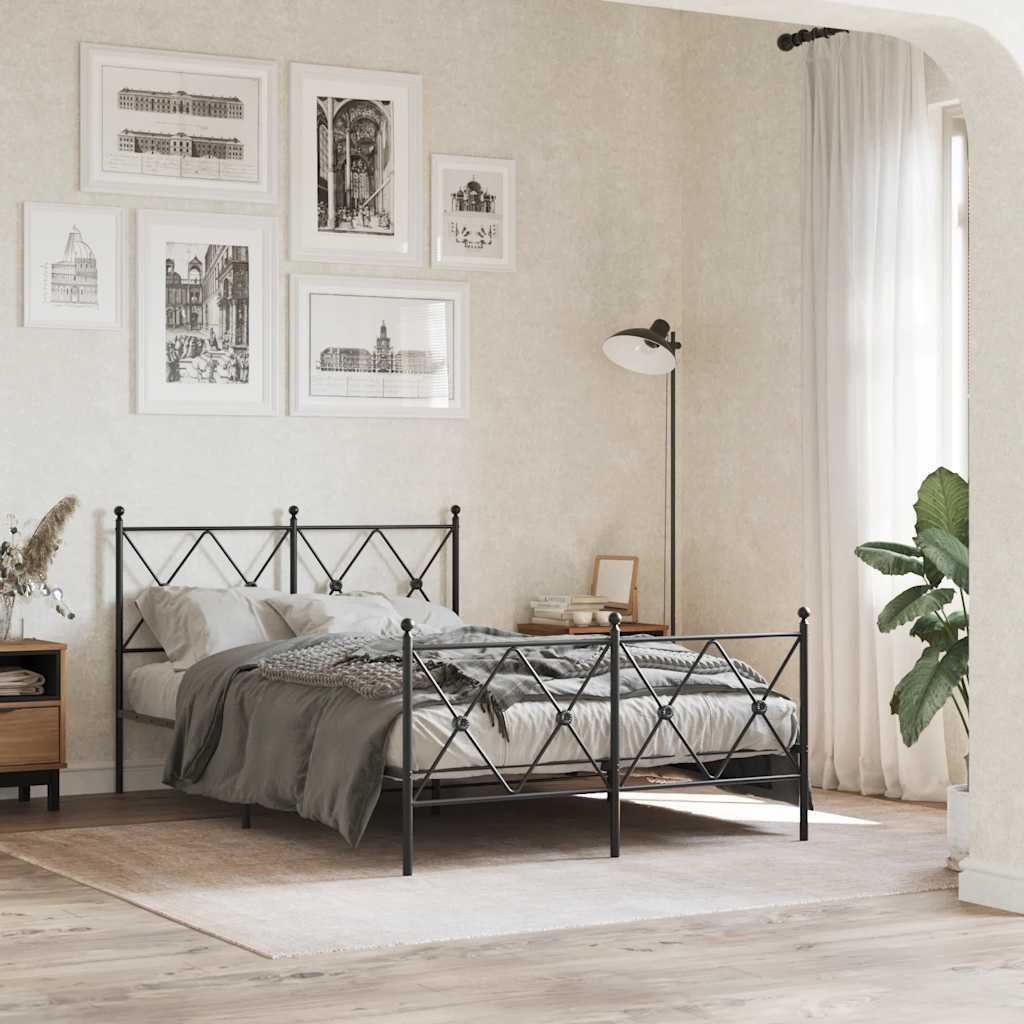 fekete fém csere fejtámla 120 cm