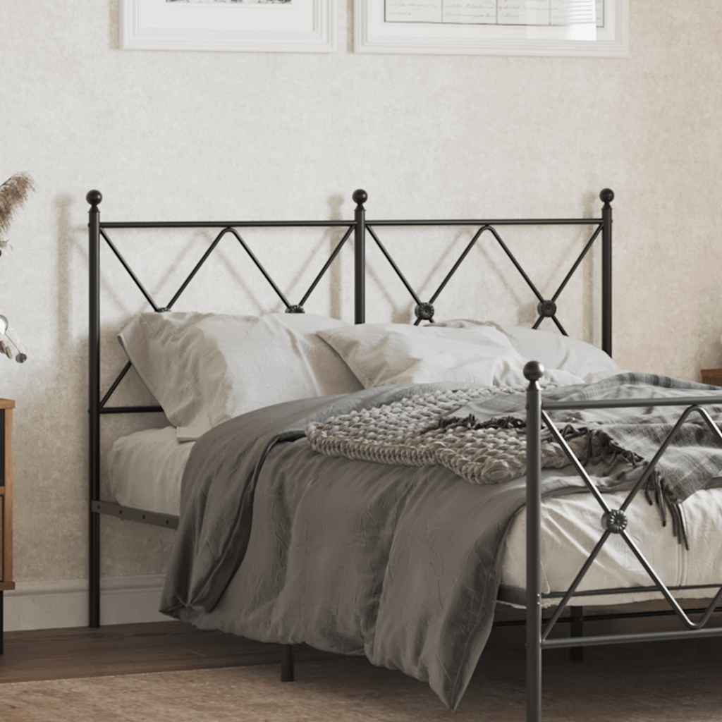 fekete fém csere fejtámla 120 cm