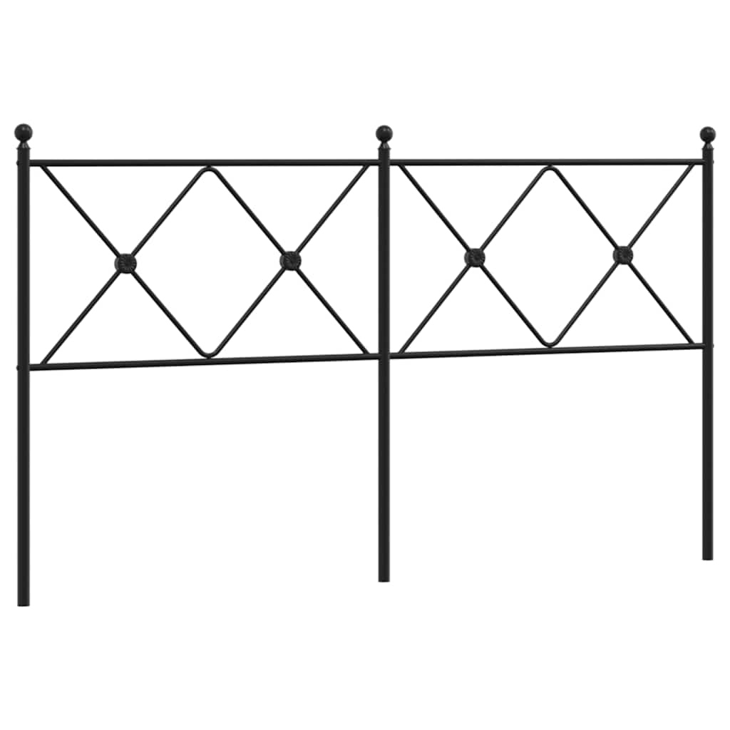 fekete fém csere fejtámla 160 cm