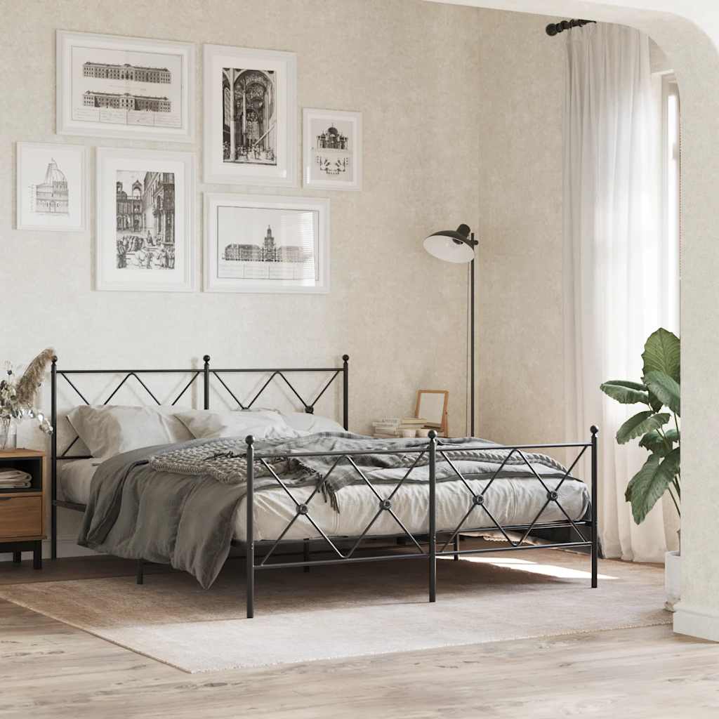 fekete fém csere fejtámla 160 cm