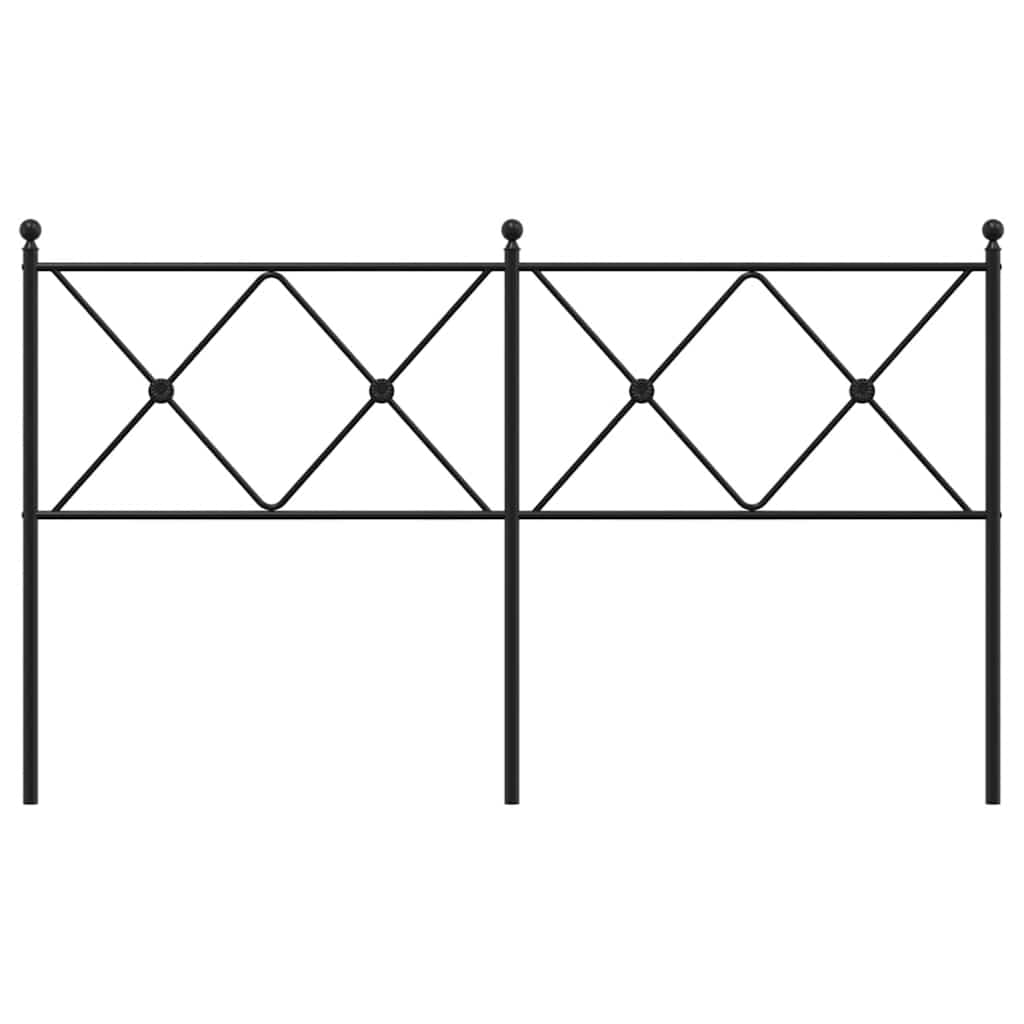 fekete fém csere fejtámla 160 cm