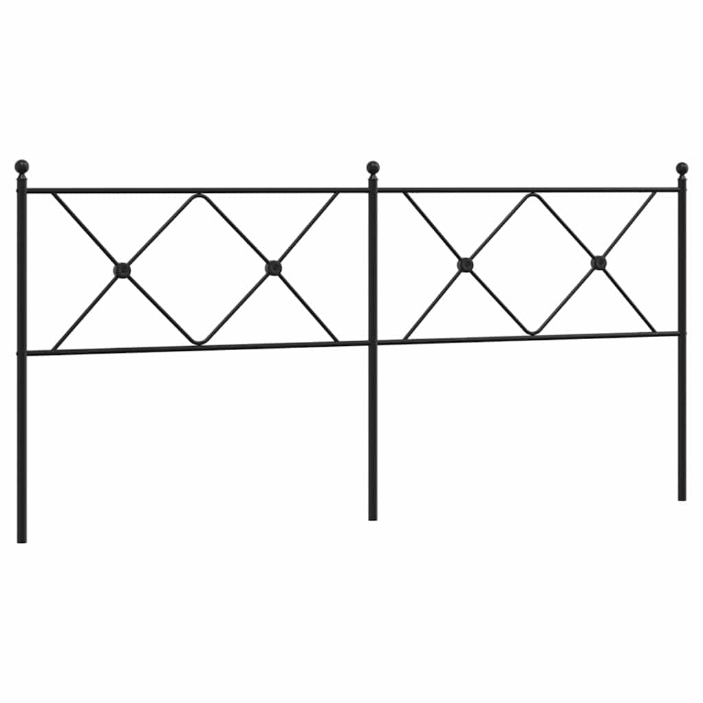 fekete fém csere fejtámla 180 cm