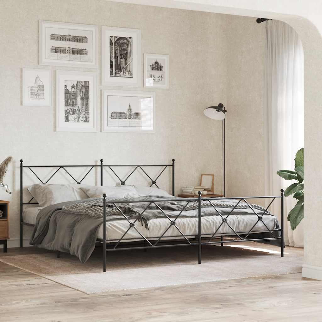 fekete fém csere fejtámla 180 cm