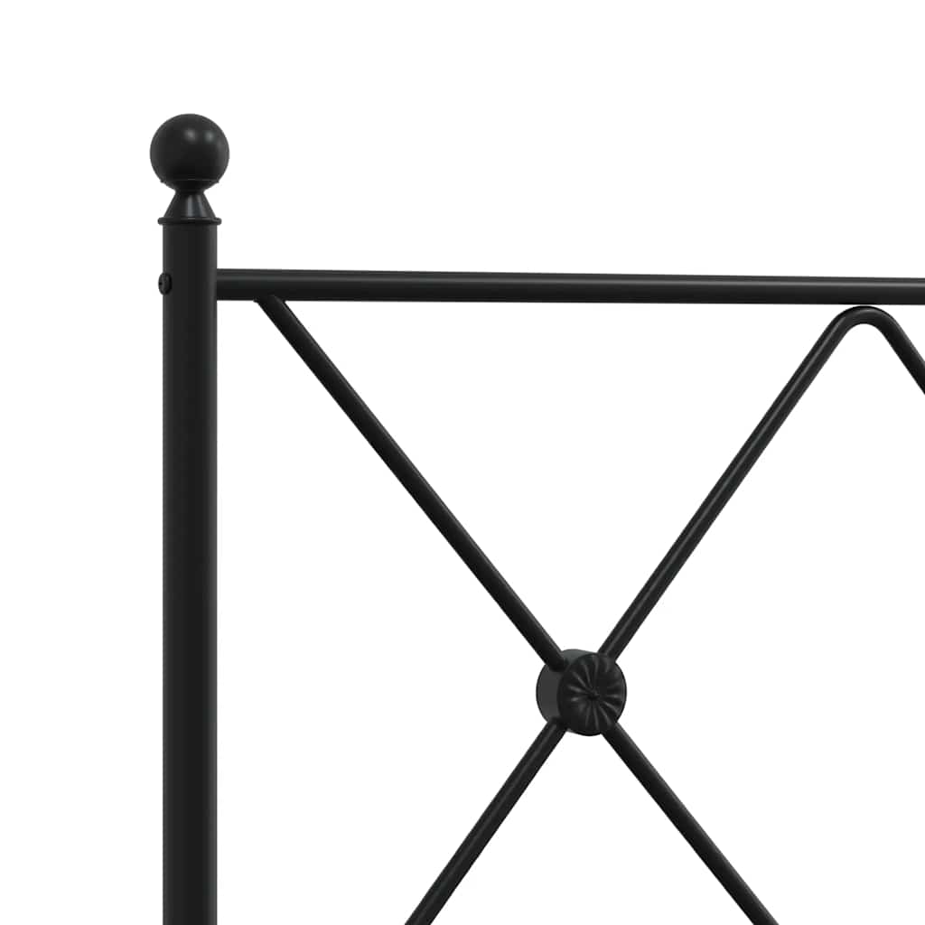 fekete fém csere fejtámla 180 cm