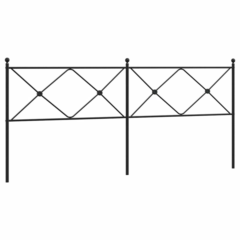 fekete fém csere fejtámla 193 cm