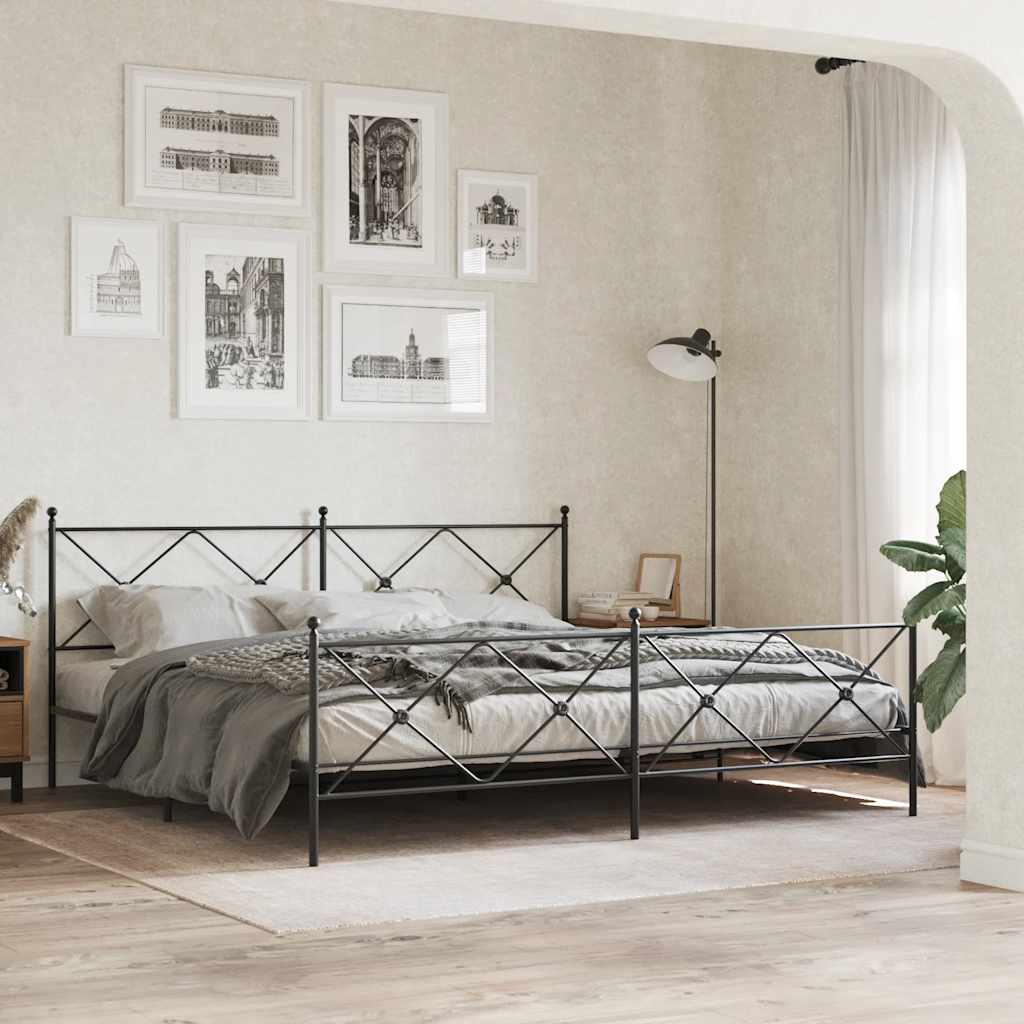 fekete fém csere fejtámla 193 cm