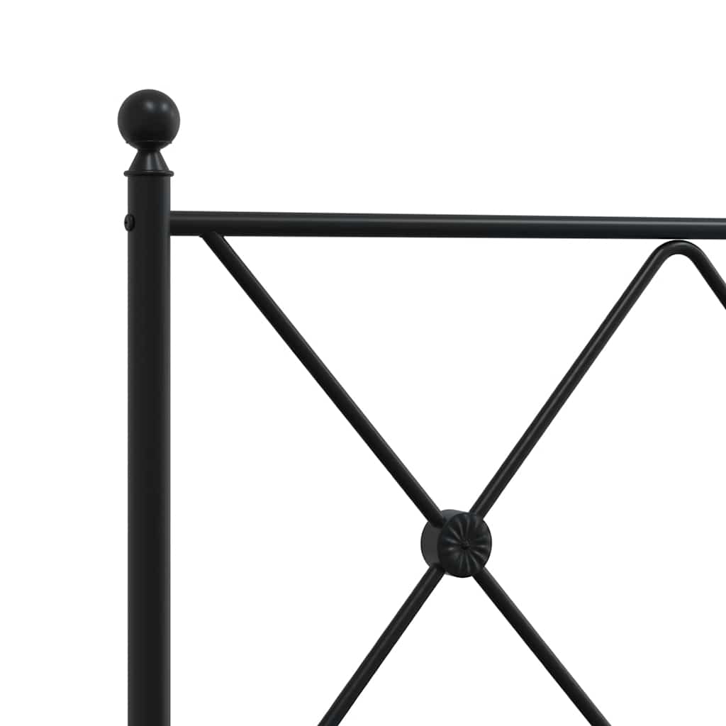 fekete fém csere fejtámla 193 cm
