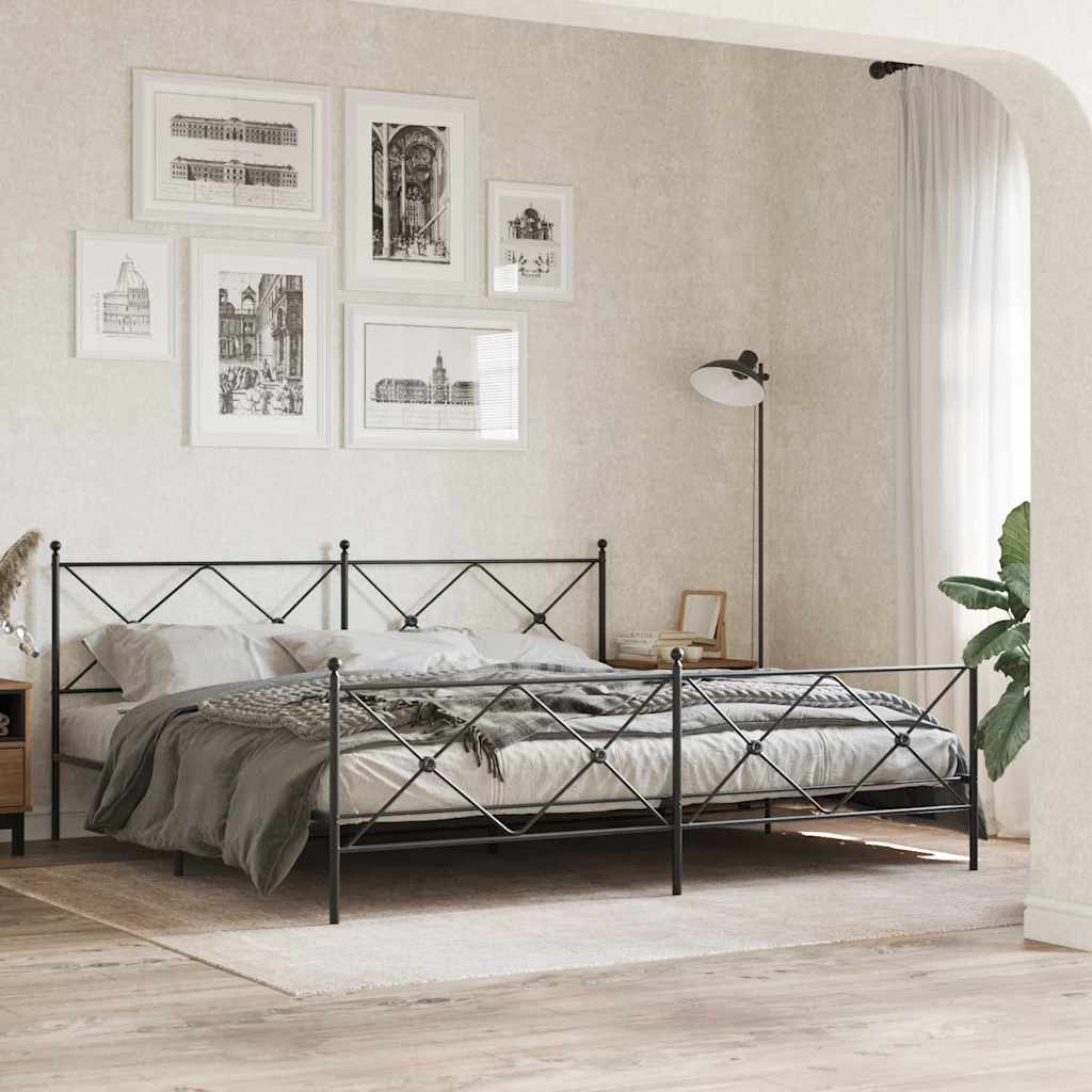 fekete fém csere fejtámla 200 cm