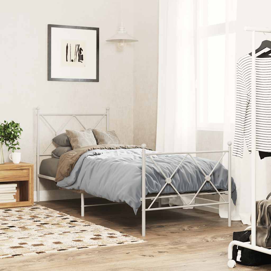 fehér fém csere fejtámla 80 cm