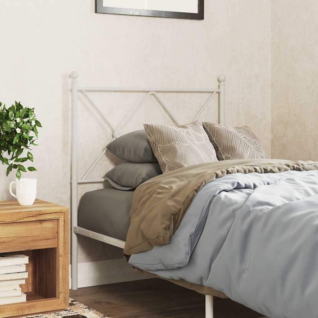 fehér fém csere fejtámla 80 cm