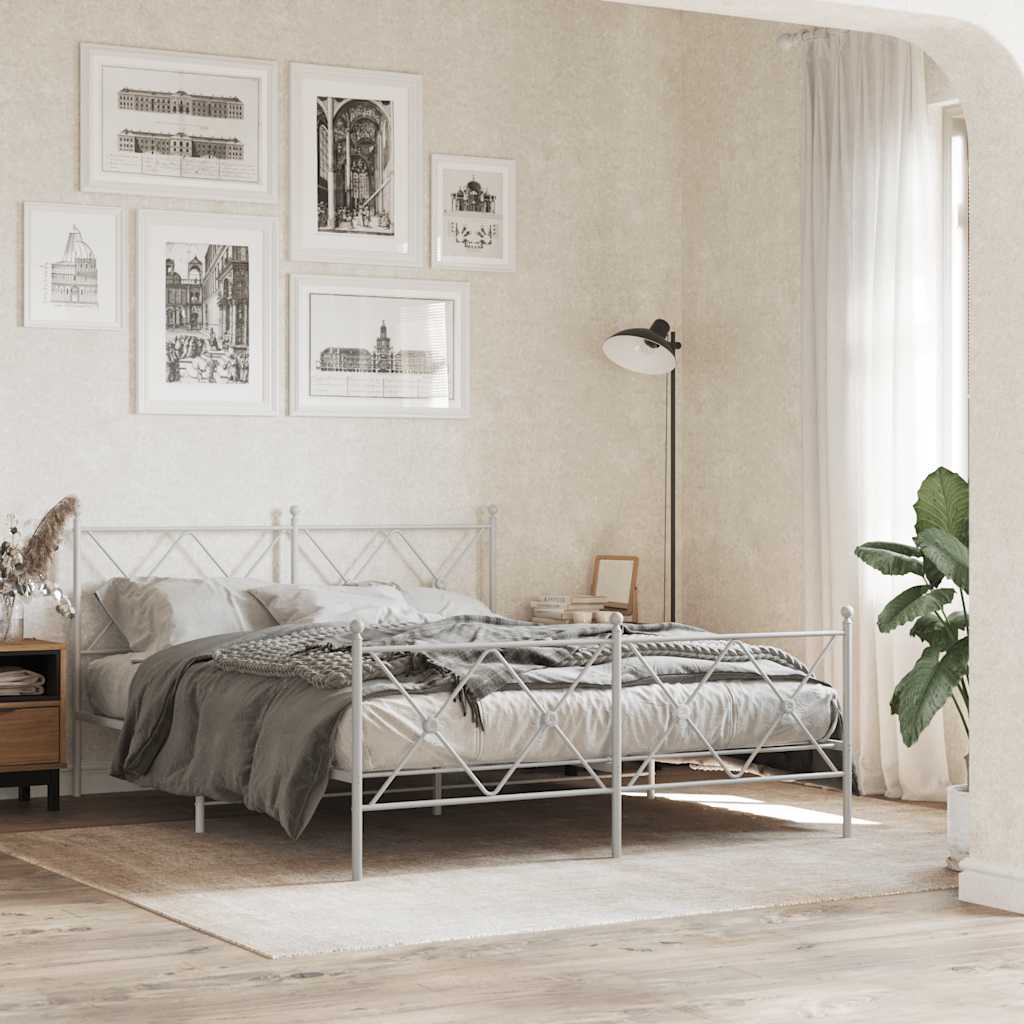 fehér fém csere fejtámla 150 cm