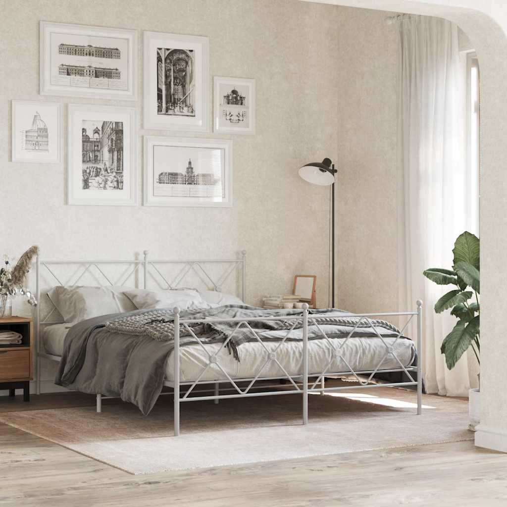 fehér fém csere fejtámla 160 cm