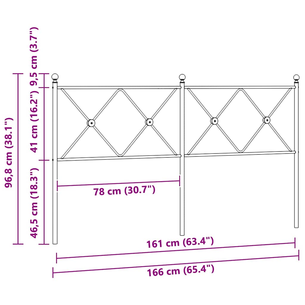 fehér fém csere fejtámla 160 cm