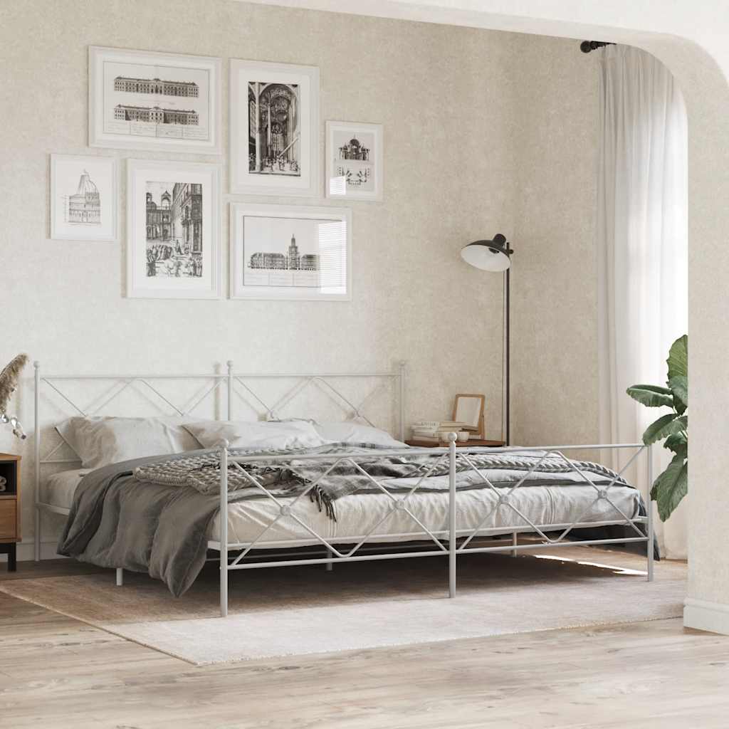fehér fém csere fejtámla 193 cm