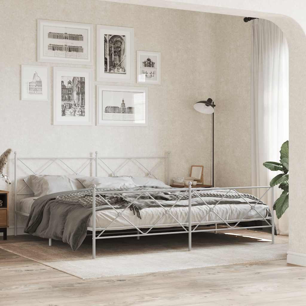 fehér fém csere fejtámla 200 cm