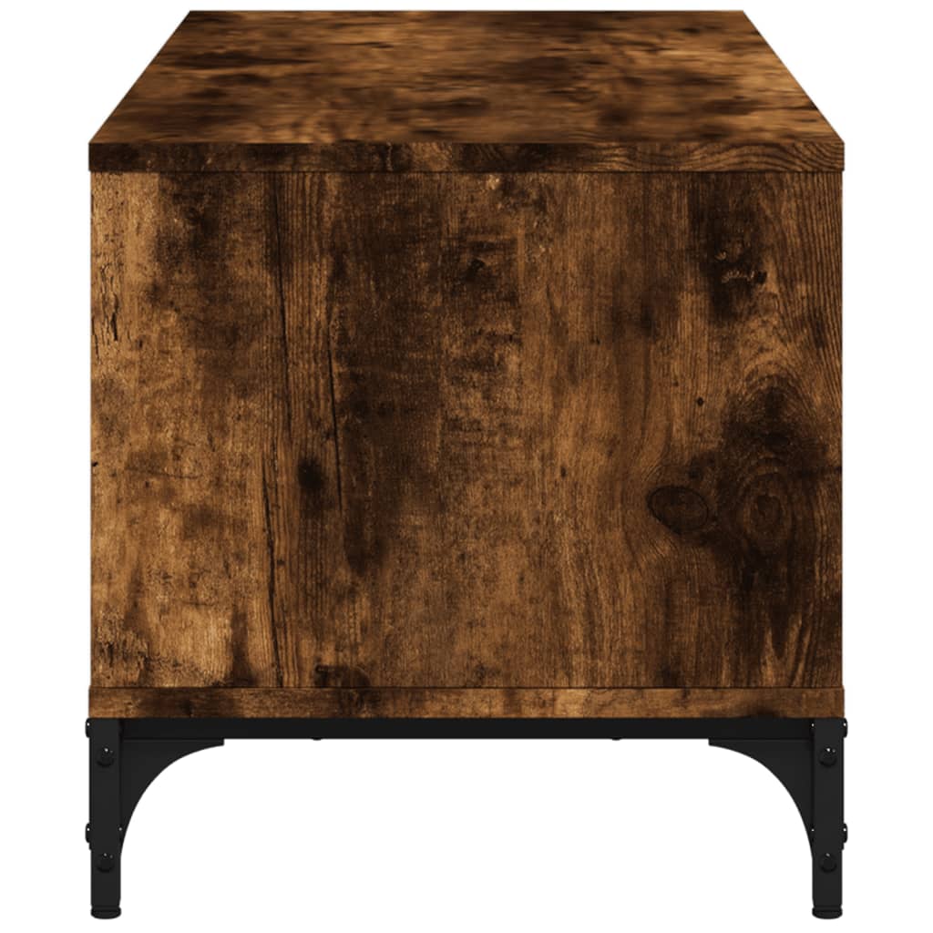füstös tölgy szerelt fa/porszórt acél TV-szekrény 102x40x41 cm