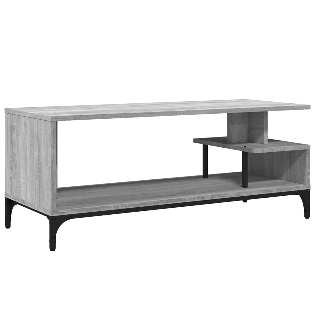 szürke sonoma szerelt fa/porszórt acél TV-szekrény 102x40x41 cm
