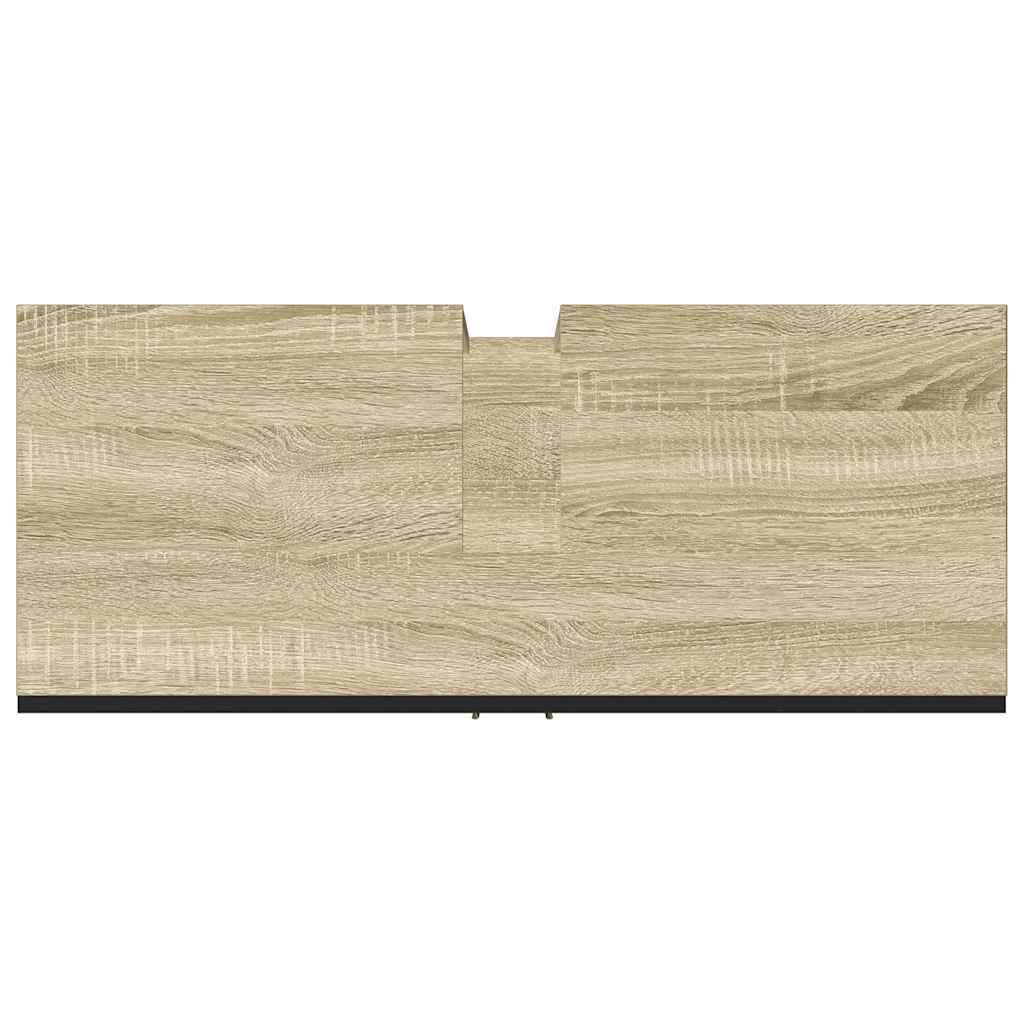 sonoma tölgy szerelt fa fürdőszobai mosdószekrény 80x33x60 cm