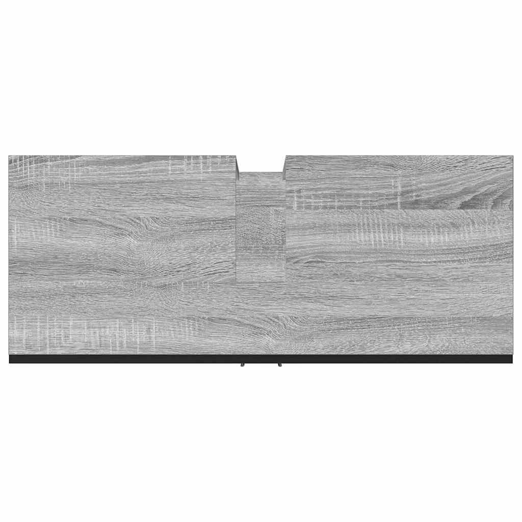 szürke sonoma szerelt fa fürdőszobai mosdószekrény 80x33x60 cm