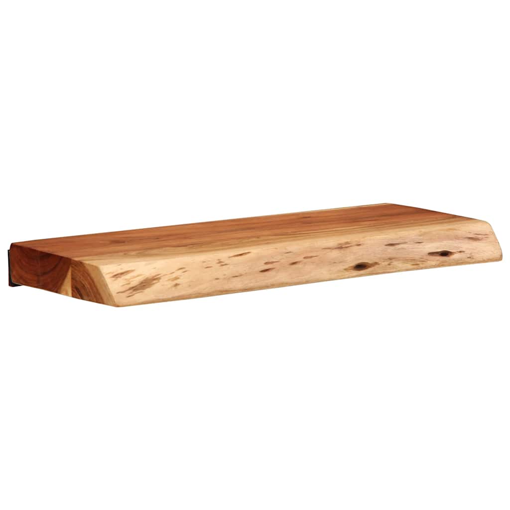2 darab tömör akácfa fali polc 40x20x3,5 cm