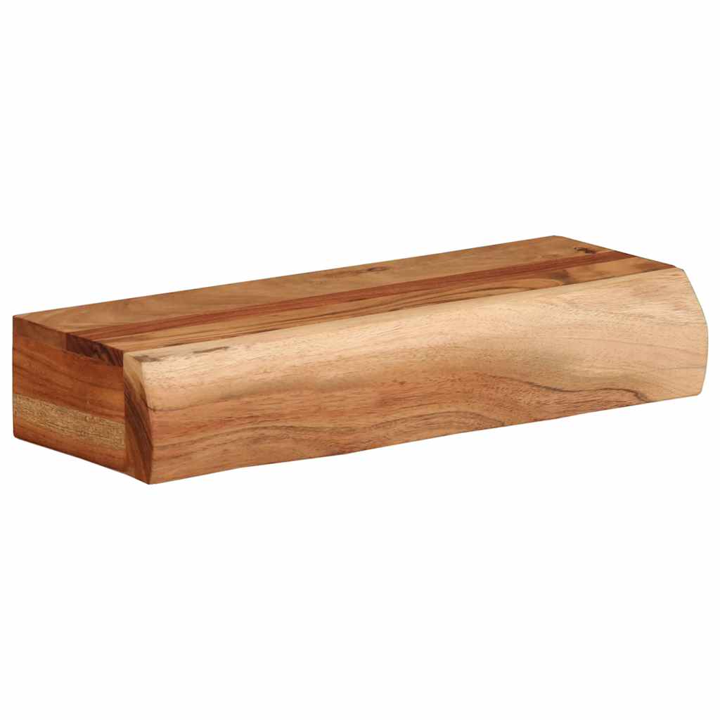 2 darab tömör akácfa fali polc 40x17x8 cm
