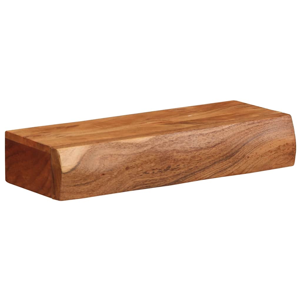 2 darab tömör akácfa fali polc 40x17x8 cm