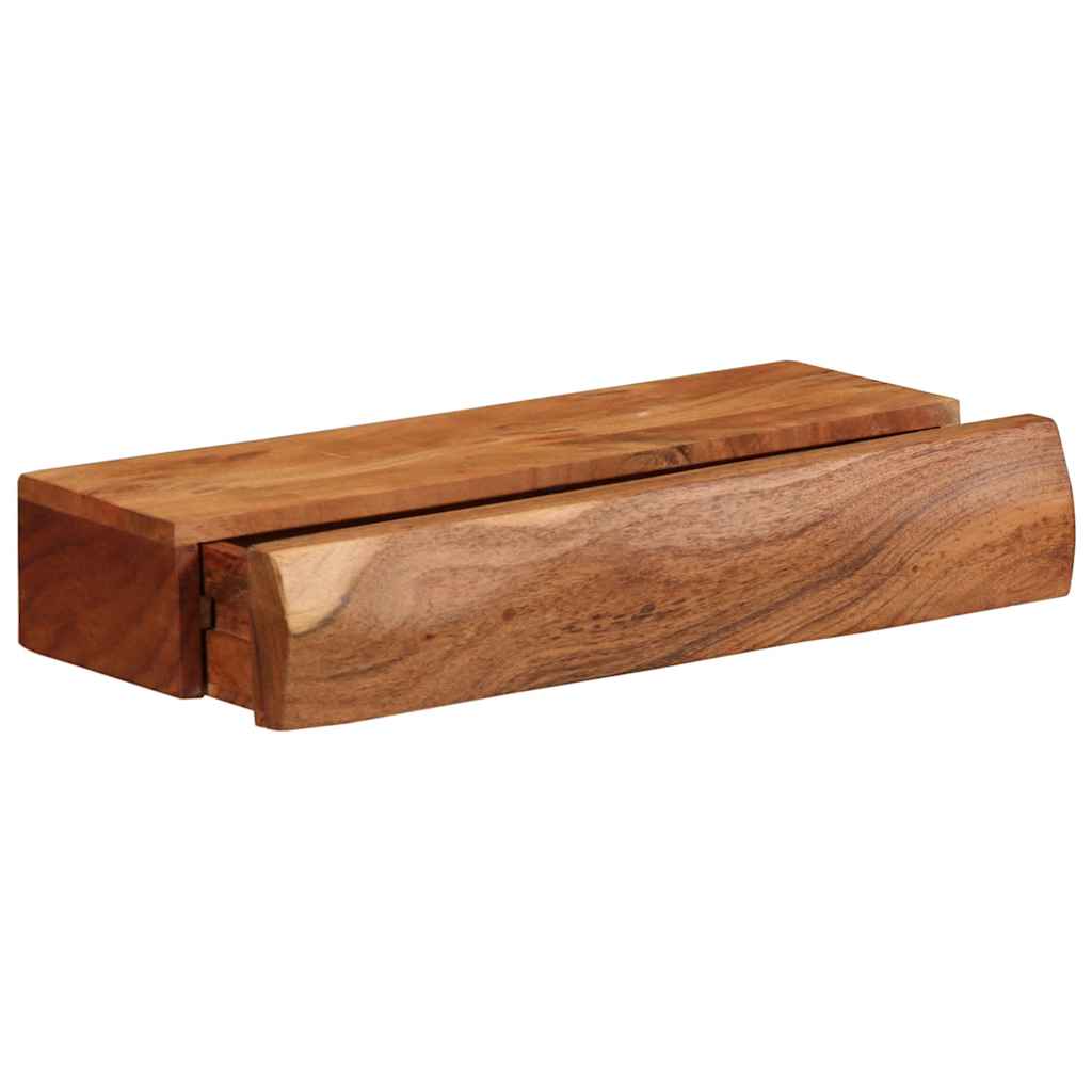 2 darab tömör akácfa fali polc 40x17x8 cm