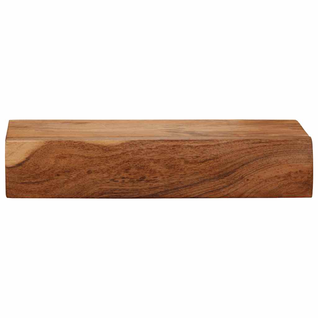 2 darab tömör akácfa fali polc 40x17x8 cm