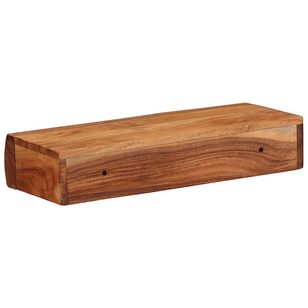 2 darab tömör akácfa fali polc 40x17x8 cm
