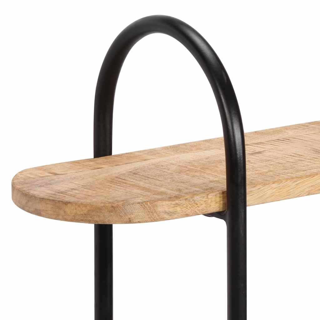 fali polc 90x20x116,5 cm tömör nyersfa Mango