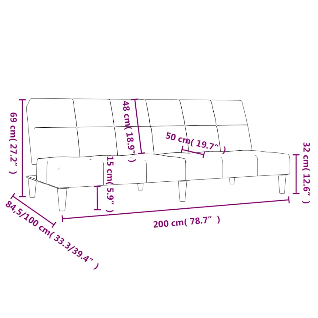 kétszemélyes szövet kanapéágy