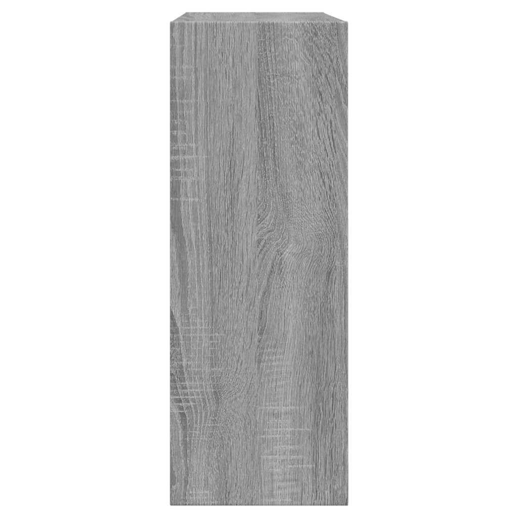 szürke sonoma színű szerelt fa cipőszekrény 60 x 21 x 57 cm