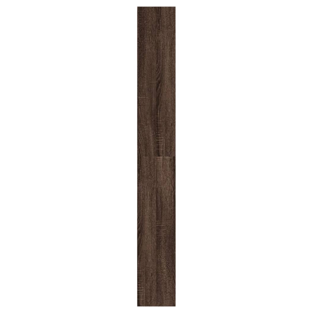 barna tölgyszínű szerelt fa cipőszekrény 60 x 21 x 163,5 cm