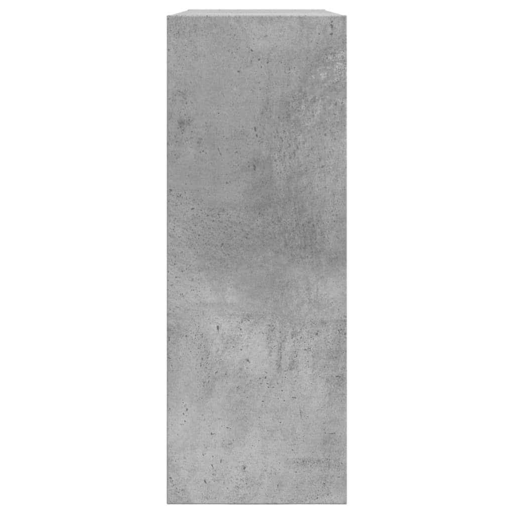 betonszürke szerelt fa cipőszekrény 80 x 21 x 57 cm
