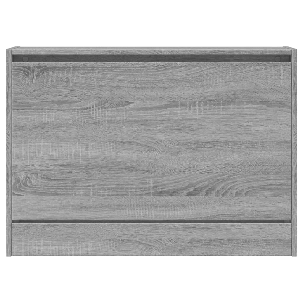 szürke sonoma színű szerelt fa cipőszekrény 80 x 21 x 57 cm