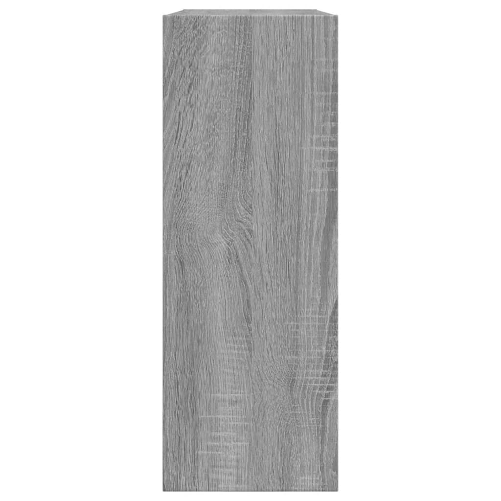 szürke sonoma színű szerelt fa cipőszekrény 80 x 21 x 57 cm