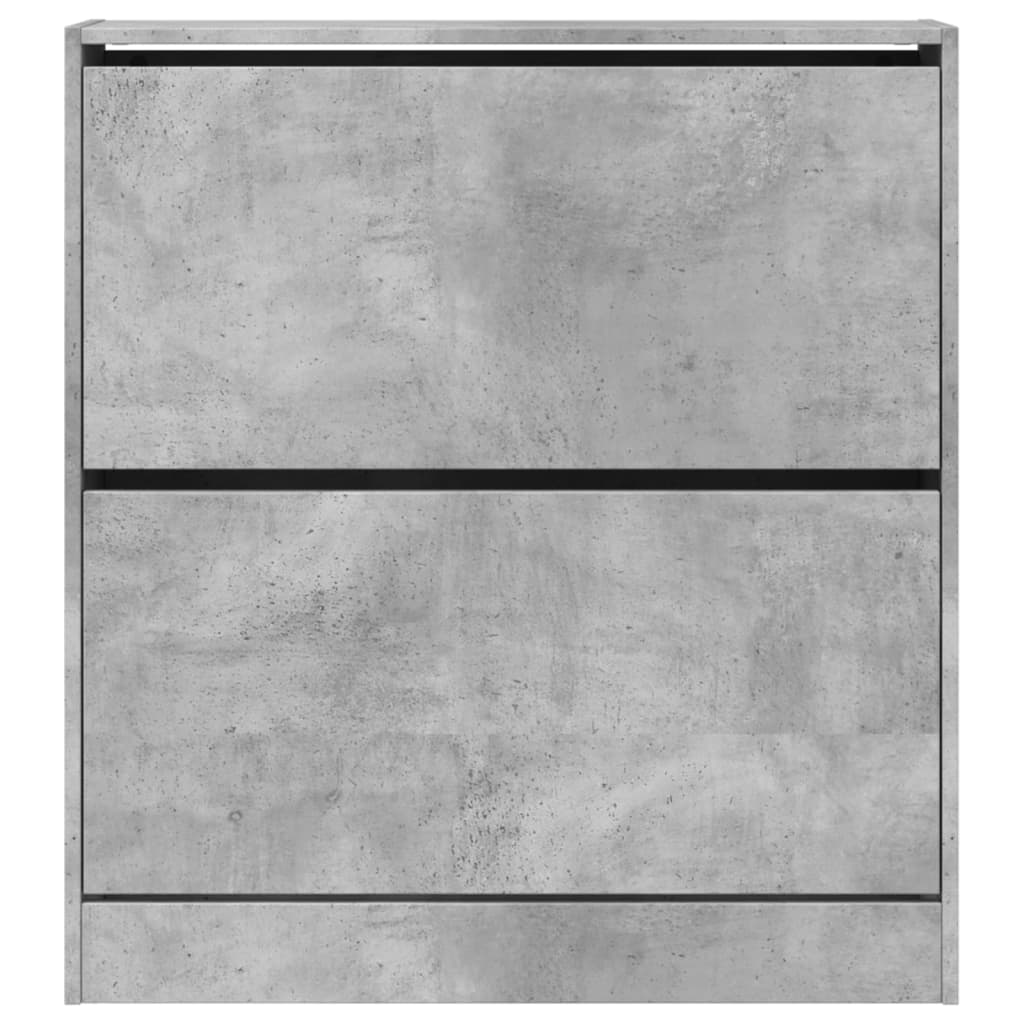 betonszürke szerelt fa cipőszekrény 80 x 21 x 87,5 cm