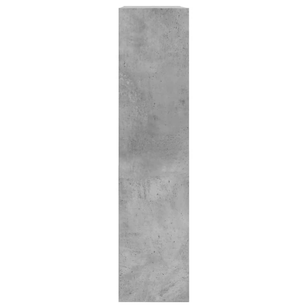 betonszürke szerelt fa cipőszekrény 80 x 21 x 87,5 cm