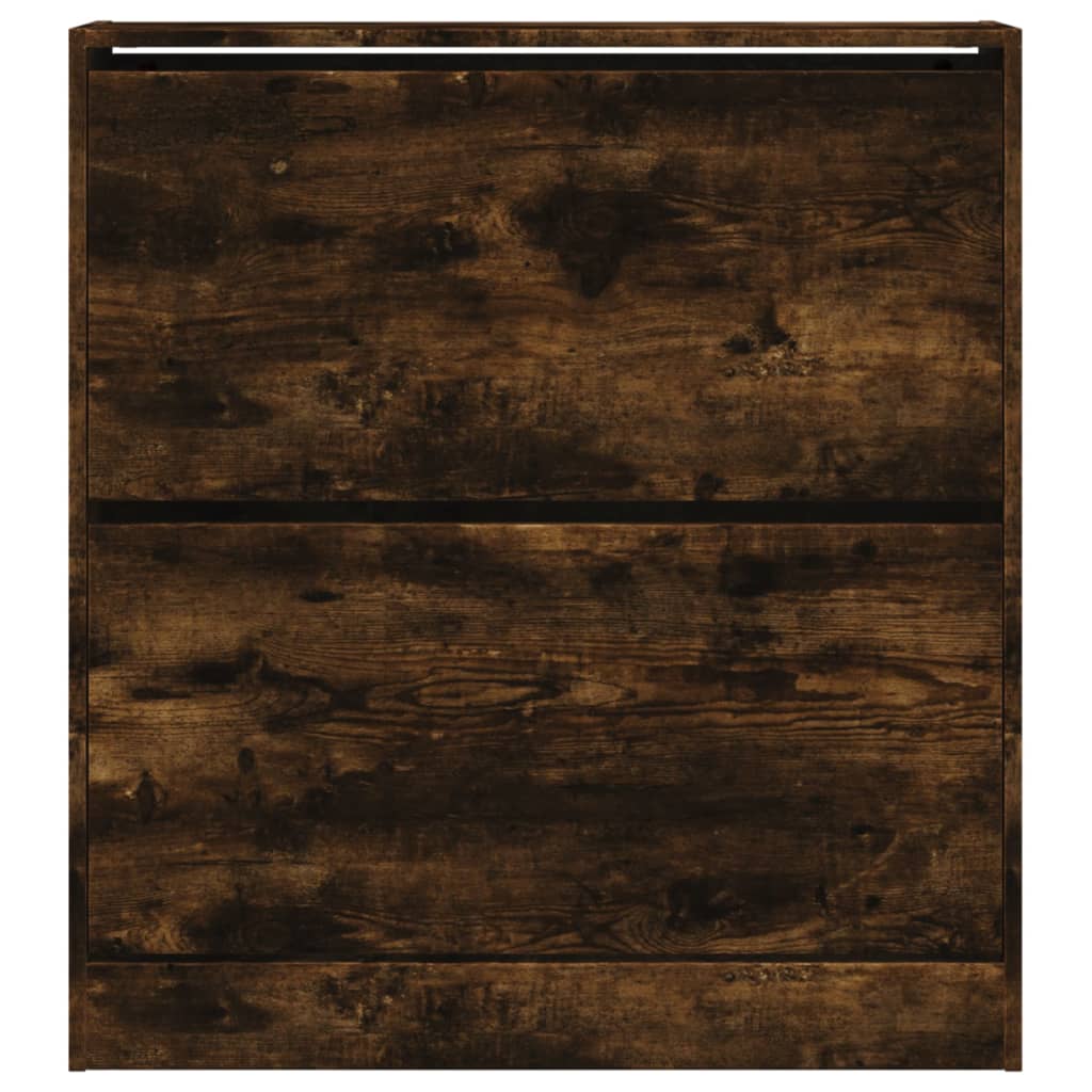 füstös tölgy színű szerelt fa cipőszekrény 80 x 21 x 87,5 cm