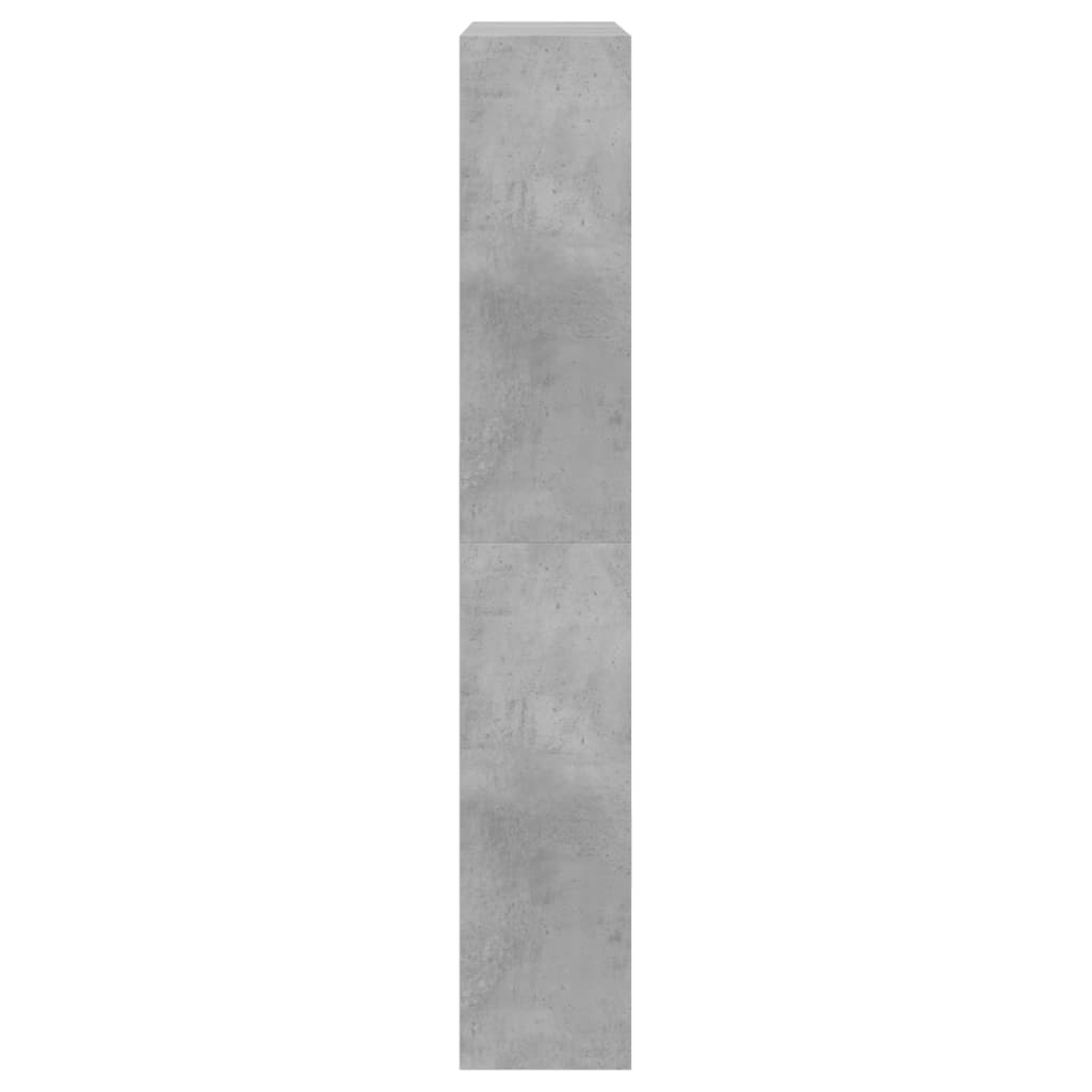 betonszürke szerelt fa cipősszekrény 80 x 21 x 125,5 cm