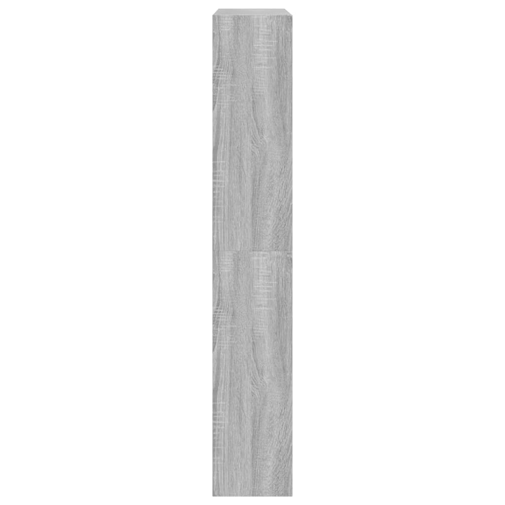 szürke sonoma színű szerelt fa cipősszekrény 80 x 21 x 125,5 cm