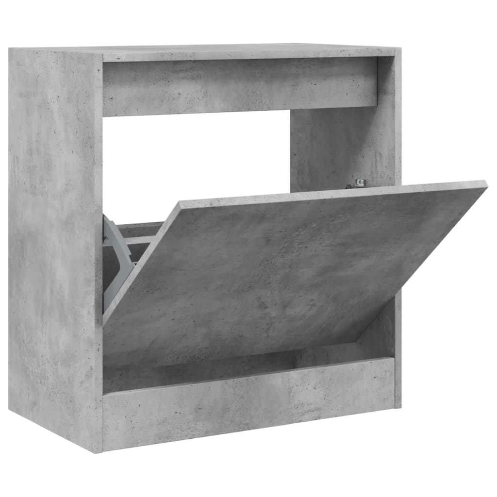 betonszürke szerelt fa cipőszekrény 60 x 34 x 63,5 cm
